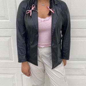 Black leather jacket